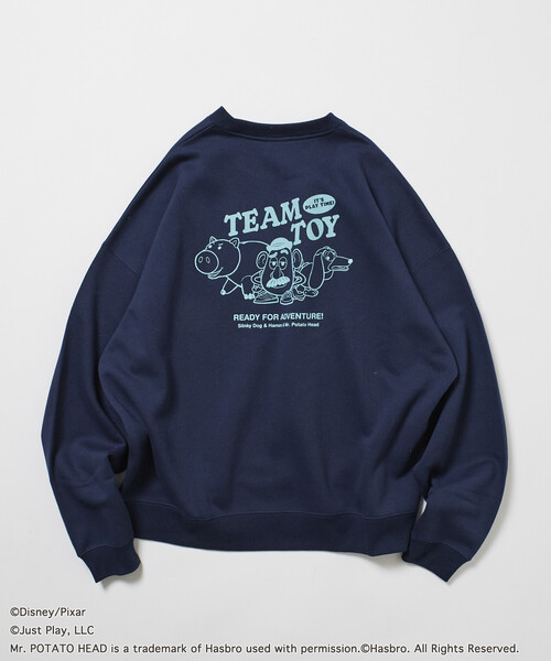 限定展開 TOY STORY/トイ・ストーリー/別注 バックプリント クルー