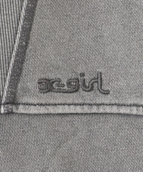 X-girl（エックスガール）の「BLEACHED ANORAK SWEAT TOP（パーカー・レディース・グレー/ライトブルー/ピンク・S/M）」の14枚目の写真