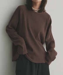 ラグランスリーブ ワッフルプルオーバー