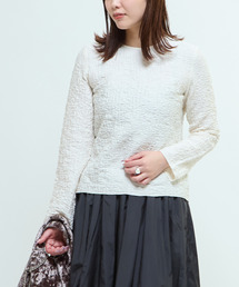 CONVERSE TOKYO | JACQUARD PEPLUM BLOUSE(Tシャツ/カットソー)