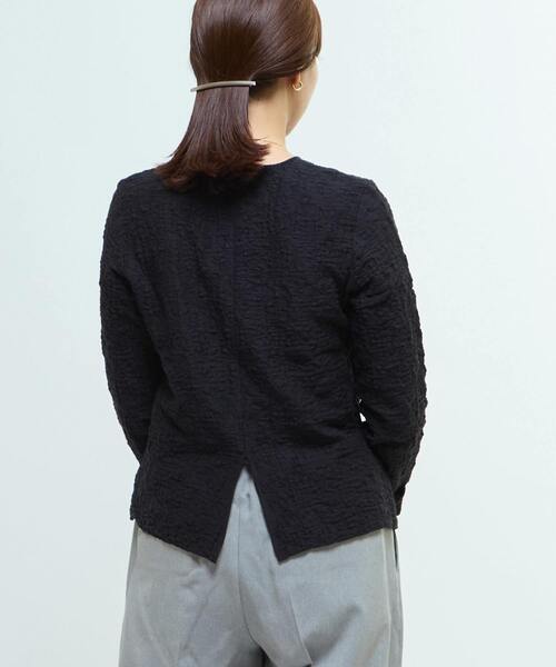 CONVERSE TOKYO(コンバーストウキョウ)の「JACQUARD PEPLUM BLOUSE(Tシャツ/カットソー・レディース・ブラック/イエロー/ホワイト・FREE)」の14枚目の写真