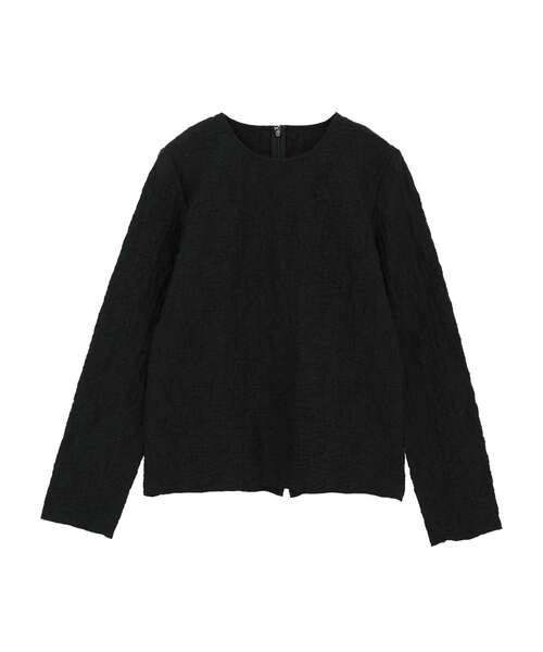 CONVERSE TOKYO(コンバーストウキョウ)の「JACQUARD PEPLUM BLOUSE(Tシャツ/カットソー・レディース・ブラック/イエロー/ホワイト・FREE)」の17枚目の写真