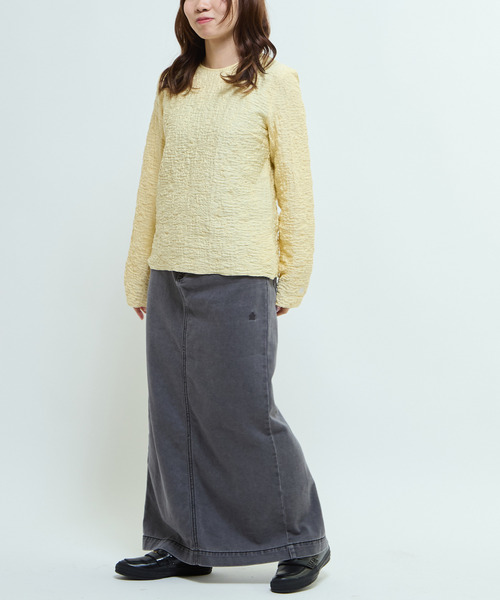 CONVERSE TOKYO(コンバーストウキョウ)の「JACQUARD PEPLUM BLOUSE(Tシャツ/カットソー・レディース・ブラック/イエロー/ホワイト・FREE)」の18枚目の写真