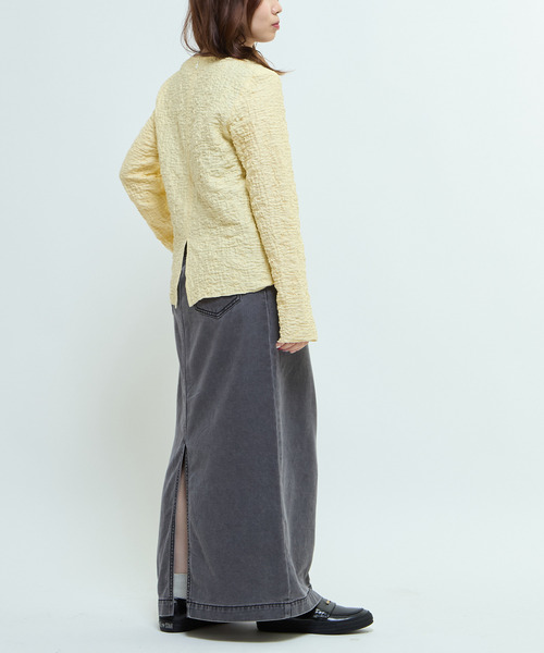 CONVERSE TOKYO(コンバーストウキョウ)の「JACQUARD PEPLUM BLOUSE(Tシャツ/カットソー・レディース・ブラック/イエロー/ホワイト・FREE)」の20枚目の写真