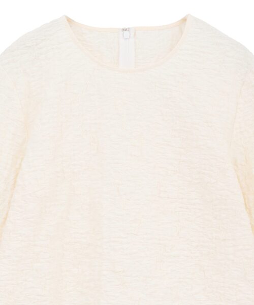 CONVERSE TOKYO(コンバーストウキョウ)の「JACQUARD PEPLUM BLOUSE(Tシャツ/カットソー・レディース・ブラック/イエロー/ホワイト・FREE)」の9枚目の写真