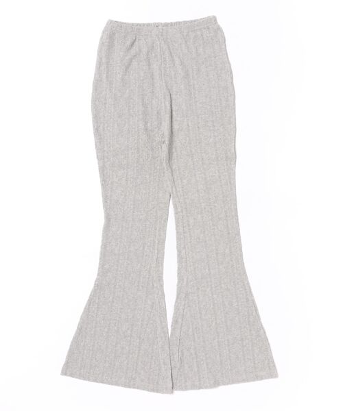 BILLABONG(ビラボン)の「BILLABONG レディース KNIT LIKE FLARE LEGG ロングパンツ 【2025年秋冬モデル】/ビラボンウエストゴムニットボトムス(その他パンツ・レディース・グレー/アイボリー/スミクロ・MEDIUM)」の3枚目の写真