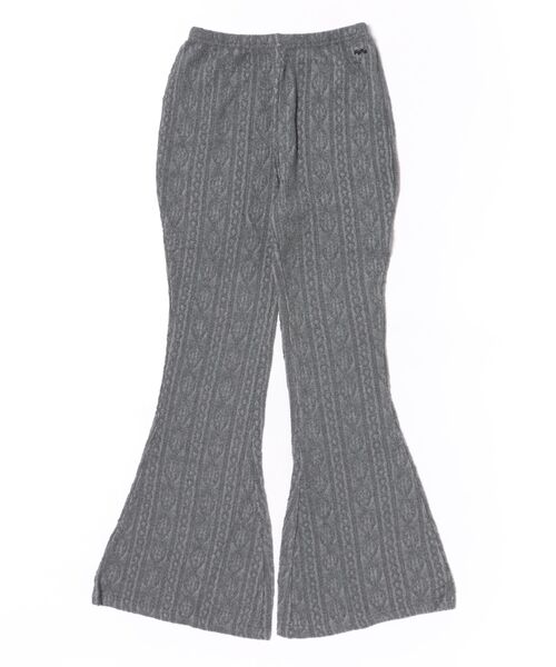 BILLABONG(ビラボン)の「BILLABONG レディース KNIT LIKE FLARE LEGG ロングパンツ 【2025年秋冬モデル】/ビラボンウエストゴムニットボトムス(その他パンツ・レディース・グレー/アイボリー/スミクロ・MEDIUM)」の1枚目の写真