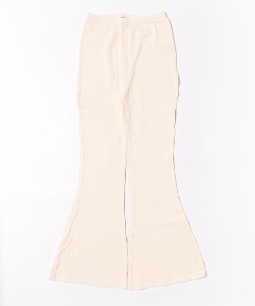 BILLABONG(ビラボン)の「BILLABONG レディース KNIT LIKE FLARE LEGG ロングパンツ 【2025年秋冬モデル】/ビラボンウエストゴムニットボトムス(その他パンツ・レディース・グレー/アイボリー/スミクロ・MEDIUM)」の2枚目の写真