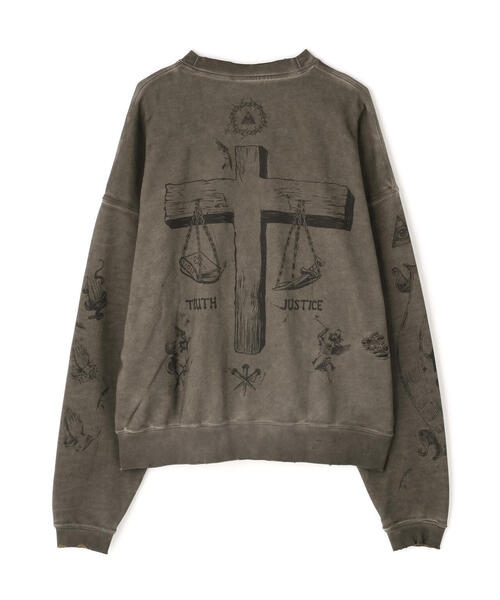 DANKE SCHON(ダンケシェーン)の「DankeSchon/ダンケシェーン/BURN CREWNECK(スウェット・レディース・ベージュ・M/L)」の8枚目の写真