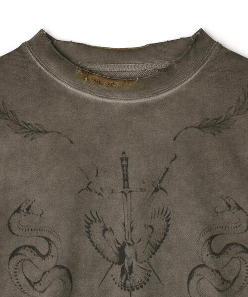 DANKE SCHON(ダンケシェーン)の「DankeSchon/ダンケシェーン/BURN CREWNECK(スウェット・レディース・ベージュ・M/L)」の9枚目の写真