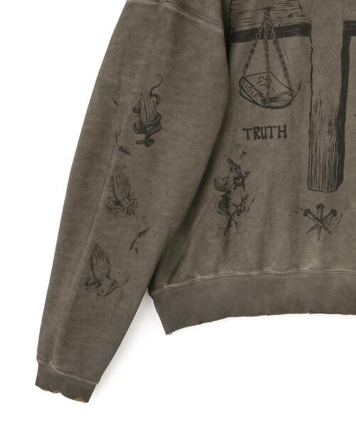 DANKE SCHON(ダンケシェーン)の「DankeSchon/ダンケシェーン/BURN CREWNECK(スウェット・レディース・ベージュ・M/L)」の13枚目の写真