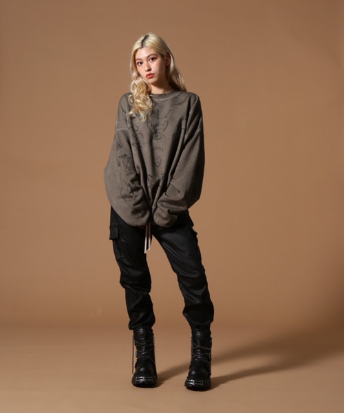 DANKE SCHON(ダンケシェーン)の「DankeSchon/ダンケシェーン/BURN CREWNECK(スウェット・レディース・ベージュ・M/L)」の5枚目の写真