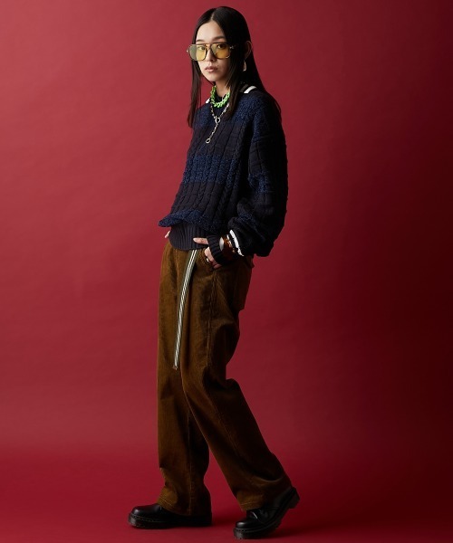 GEVS.（ジェイヴィス）の「ハーフジップポロニット＜大きいサイズ有＞GEVS.（ニット/セーター・レディース・ブラック系/ネイビー系・L/M/5L/4L/3L/LL）」の19枚目の写真