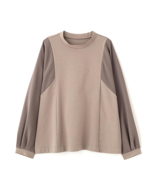 セール】◇ポンチ異素材ドッキングプルオーバー（Tシャツ/カットソー