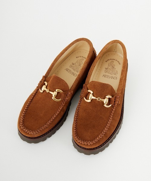 Artesanos アルテサノス モカシン 本革 ブラウン 中古・古着通販】ARTESANOS (アルテサノス) ビットローファー ブラウン