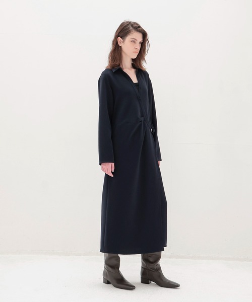 DRESSLAVE(ドレスレイブ)の「TA cachecoeur like dress(カシュクールライクドレス)(ワンピース・レディース・ネイビー/バーガンディー・38)」の2枚目の写真