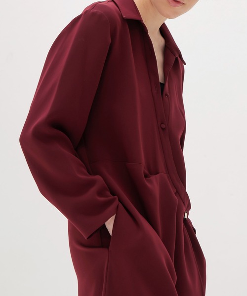 DRESSLAVE(ドレスレイブ)の「TA cachecoeur like dress(カシュクールライクドレス)(ワンピース・レディース・ネイビー/バーガンディー・38)」の6枚目の写真