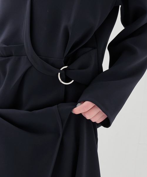 DRESSLAVE(ドレスレイブ)の「TA cachecoeur like dress(カシュクールライクドレス)(ワンピース・レディース・ネイビー/バーガンディー・38)」の16枚目の写真