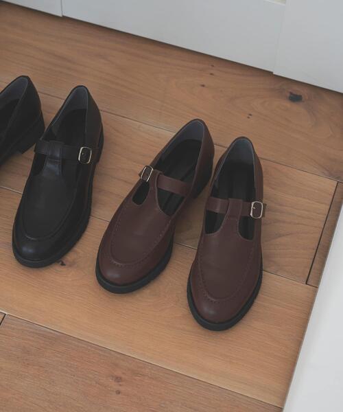 Tストラップローファー Tストラップ ローファー