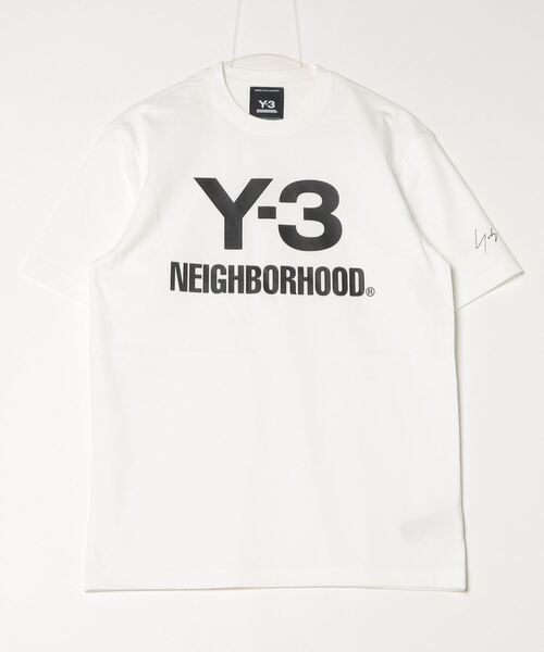 Y-3（ワイスリー）の「Y-3 NBHD LOGO TEE（Tシャツ/カットソー・メンズ・ホワイト・LARGE/MEDIUM/SMALL/X-SMALL/XX-SMALL/XX-LARGE/X-LARGE）」の3枚目の写真
