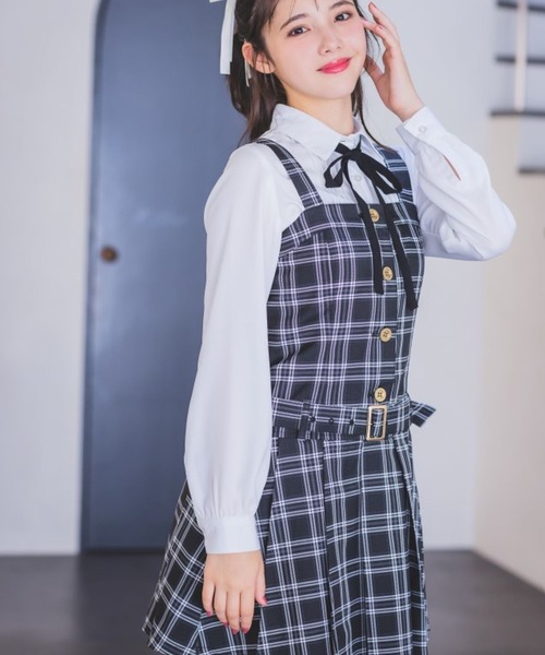 repipi armario（レピピ アルマリオ）の「【卒服2026】ローベルトジャンスカ（ジャンパースカート・キッズ・ブラック/ブラウン系/グレー系・LARGE/SMALL/MEDIUM）」の12枚目の写真