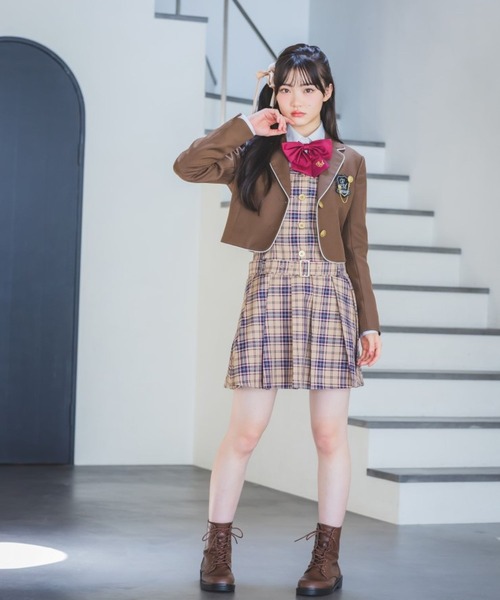 repipi armario（レピピ アルマリオ）の「【卒服2026】ローベルトジャンスカ（ジャンパースカート・キッズ・ブラック/ブラウン系/グレー系・LARGE/SMALL/MEDIUM）」の16枚目の写真