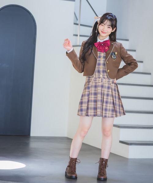 repipi armario（レピピ アルマリオ）の「【卒服2026】ローベルトジャンスカ（ジャンパースカート・キッズ・ブラック/ブラウン系/グレー系・LARGE/SMALL/MEDIUM）」の18枚目の写真