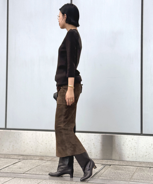 EVERYDAY I LIKE.（エヴリディアイライク）の「*スエードタイトスカート（スカート・レディース・ウッド・38/36）」の20枚目の写真