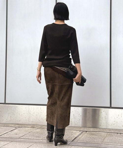 EVERYDAY I LIKE.（エヴリディアイライク）の「*スエードタイトスカート（スカート・レディース・ウッド・38/36）」の22枚目の写真