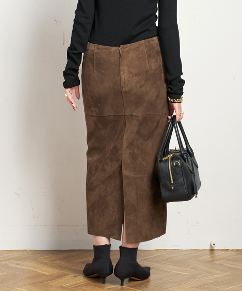 EVERYDAY I LIKE.（エヴリディアイライク）の「*スエードタイトスカート（スカート・レディース・ウッド・38/36）」の8枚目の写真