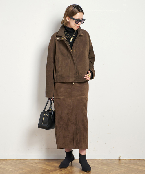 EVERYDAY I LIKE.（エヴリディアイライク）の「*スエードタイトスカート（スカート・レディース・ウッド・38/36）」の3枚目の写真