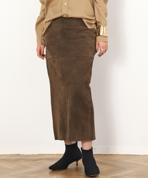 EVERYDAY I LIKE.（エヴリディアイライク）の「*スエードタイトスカート（スカート・レディース・ウッド・38/36）」の12枚目の写真