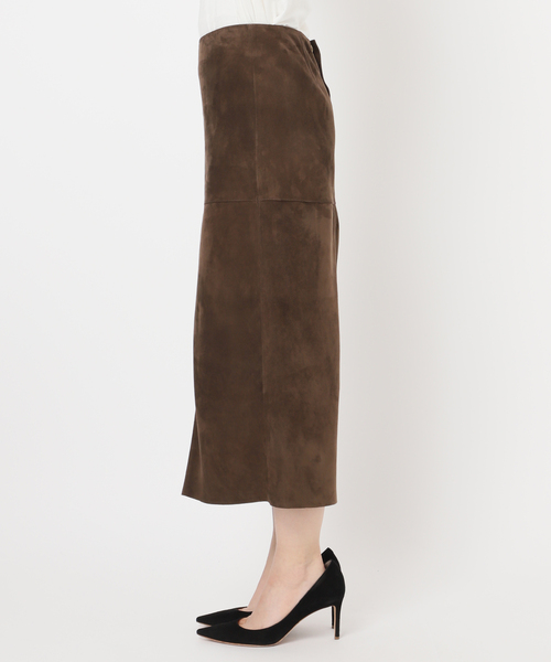 EVERYDAY I LIKE.（エヴリディアイライク）の「*スエードタイトスカート（スカート・レディース・ウッド・38/36）」の4枚目の写真