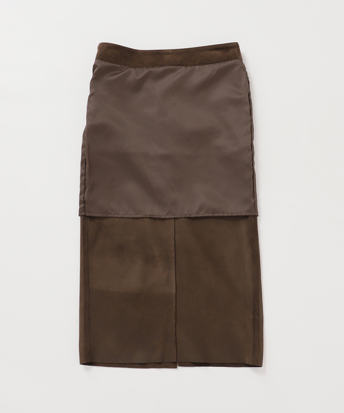 EVERYDAY I LIKE.（エヴリディアイライク）の「*スエードタイトスカート（スカート・レディース・ウッド・38/36）」の5枚目の写真