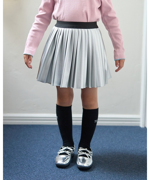 セール】【やわらか合皮】プリーツスカート(インパン付き)（スカート