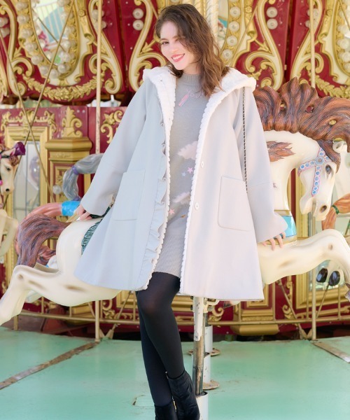 セール】フードファーウールコート（その他アウター）｜Chesty