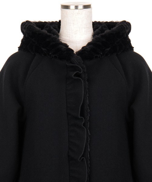 Chestyチェスティ フードファーウールコート サイズ0 Chesty チェスティ フードファーウールコート