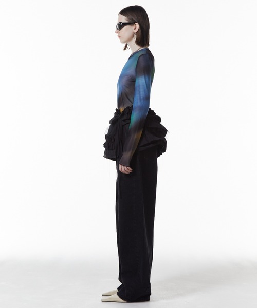 JOSE MOON（ジョゼムーン）の「FRILL COVER SKIRT/フリルカバースカート（スカート・レディース・ホワイト/ブラック・FREE）」の10枚目の写真