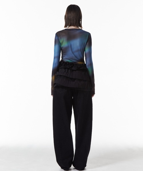 JOSE MOON（ジョゼムーン）の「FRILL COVER SKIRT/フリルカバースカート（スカート・レディース・ホワイト/ブラック・FREE）」の11枚目の写真