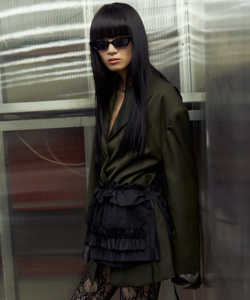 JOSE MOON（ジョゼムーン）の「FRILL COVER SKIRT/フリルカバースカート（スカート・レディース・ホワイト/ブラック・FREE）」の16枚目の写真