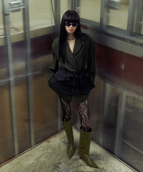 JOSE MOON（ジョゼムーン）の「FRILL COVER SKIRT/フリルカバースカート（スカート・レディース・ホワイト/ブラック・FREE）」の15枚目の写真