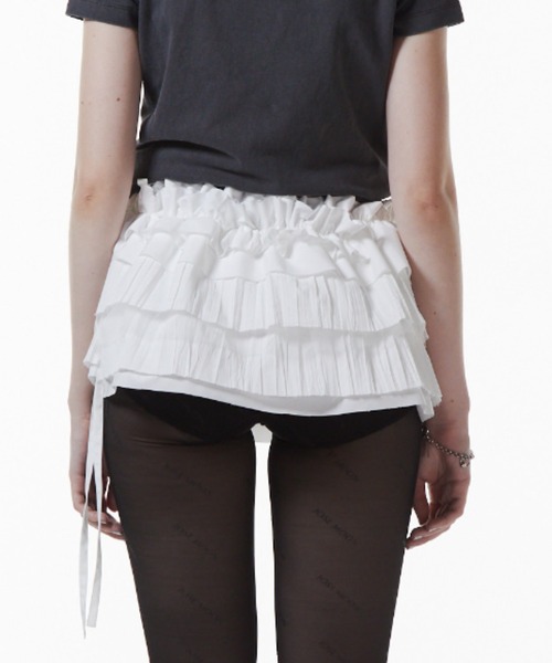 JOSE MOON（ジョゼムーン）の「FRILL COVER SKIRT/フリルカバースカート（スカート・レディース・ホワイト/ブラック・FREE）」の21枚目の写真