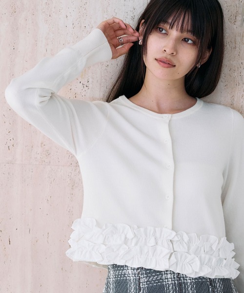 裾フリルカーディガン（カーディガン/ボレロ）｜&. NOSTALGIA（アンド