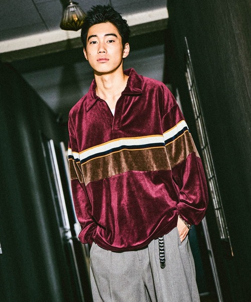 ベロアスキッパーポロ（ポロシャツ）｜niko and（ニコアンド