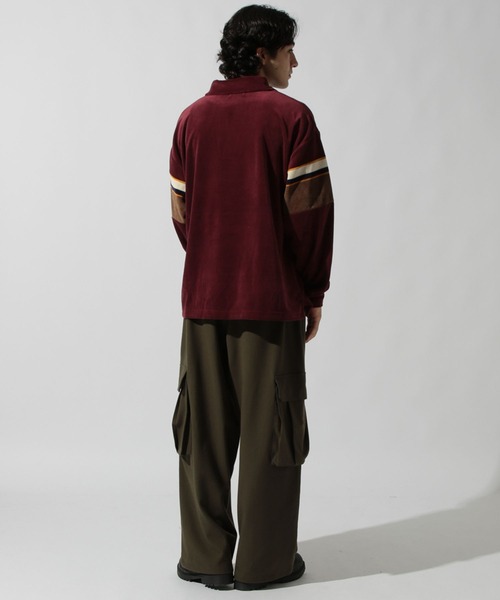 niko and...（ニコアンド）の「ベロアスキッパーポロ（ポロシャツ・メンズ・ボルドー/ネイビー・MEDIUM/LARGE）」の16枚目の写真