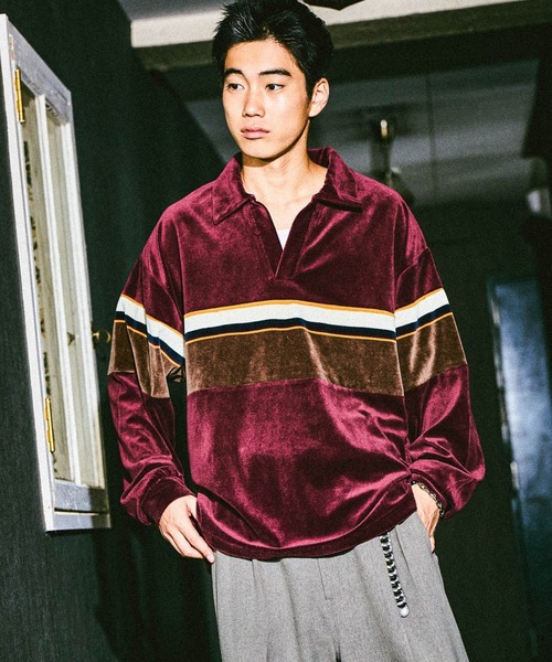 ベロアスキッパーポロ（ポロシャツ）｜niko and（ニコアンド