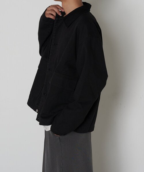 CIAOPANIC(チャオパニック)の「襟コーデュロイ切替ジャケット(その他アウター・レディース・ブラック/ブラウン・LARGE/MEDIUM)」の4枚目の写真