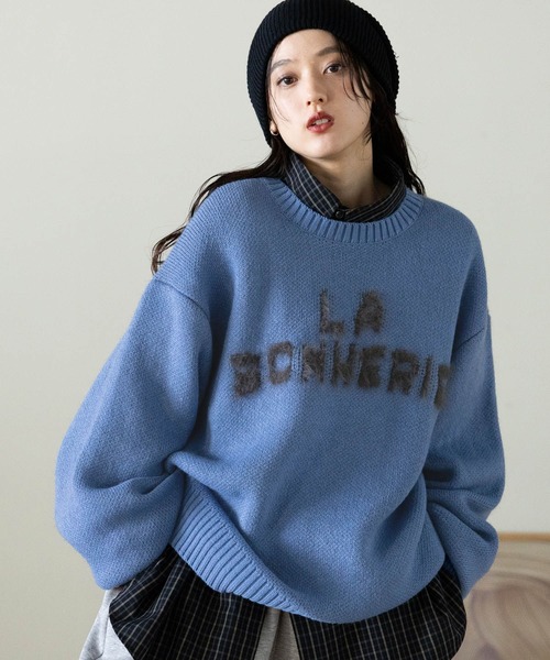 セール】フェザーロゴニットプルオーバー（ニット/セーター