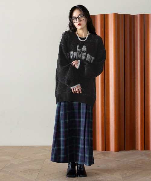 RAGEBLUE（レイジブルー）の「フェザーロゴニットプルオーバー（ニット/セーター・レディース・グレー/ブルー/ブラック・FREE）」の15枚目の写真