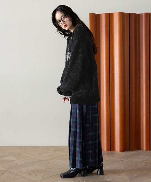 RAGEBLUE（レイジブルー）の「フェザーロゴニットプルオーバー（ニット/セーター・レディース・グレー/ブルー/ブラック・FREE）」の14枚目の写真